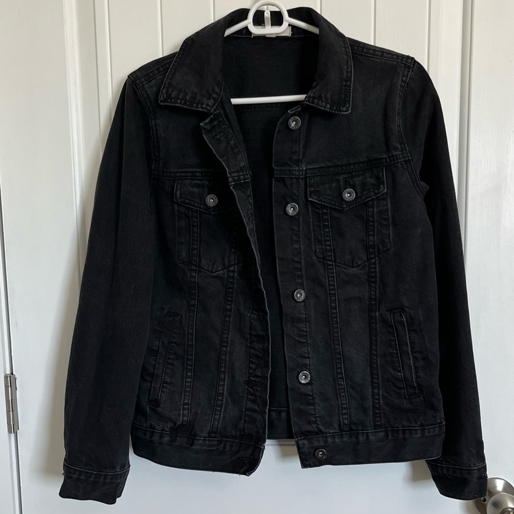 Black denim jacket
